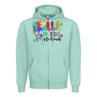 Seafoam love needs no words autism Zipper Hoodie - MaliasSmallBusiness