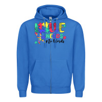 True Royal love needs no words autism Zipper Hoodie - MaliasSmallBusiness