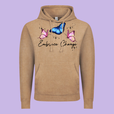 Embrace Change Vintage Hoodie Designed By Jahusdesignshop