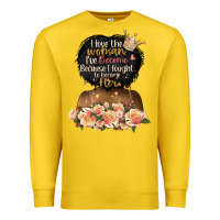 Lemon i love the woman l've become black girl Premium Sweatshirt - Artiststas