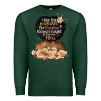 Sports Green i love the woman l've become black girl Premium Sweatshirt - Artiststas