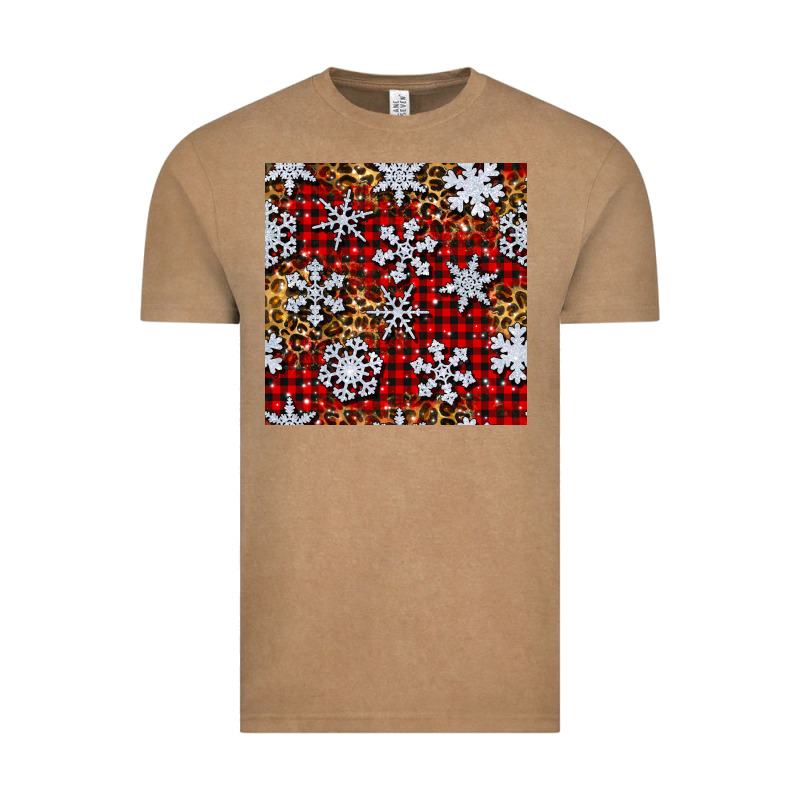 Christmas Snow Crystals With Plaid Seamless Pattern Vintage Tee by BundleAndBundleShop | Teevron