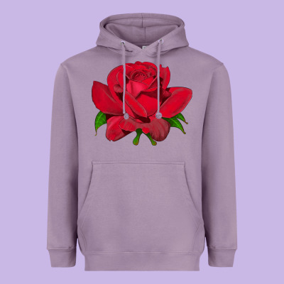 Oklahoma Rose Illustrations Heavyweight Hoodie Designed By Lillyallendesigns