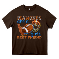 Diamonds Are A Girls Best Friend Football Heavy Core Tee | Teevron
