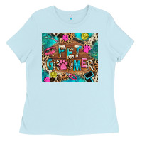 Baby Blue pet groomer Ladies Tee - RanaPortraitStore