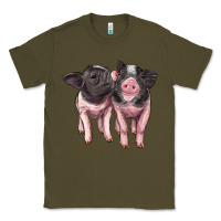 Army Green cute baby pigs Classic Tee - Artiststas