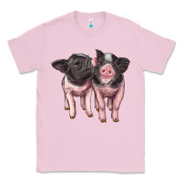 Bubblegum Pink cute baby pigs Classic Tee - Artiststas