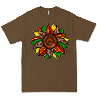 Cacao juneteenth leopard sunflower Premium Tee - Zillion Design Studio