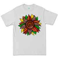 Dove Grey juneteenth leopard sunflower Premium Tee - Zillion Design Studio