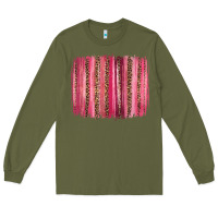 Army Green valentines day leopard glitter brushstroke Long Sleeve Tee - Jasminsmagicworld