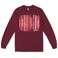 Burgundy valentines day leopard glitter brushstroke Long Sleeve Tee - Jasminsmagicworld