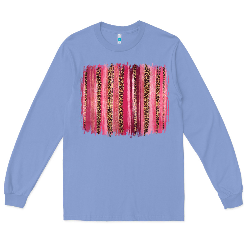 Valentines Day Leopard Glitter Brushstroke Long Sleeve Tee by Jasminsmagicworld | Teevron
