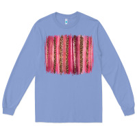 Colony Blue valentines day leopard glitter brushstroke Long Sleeve Tee - Jasminsmagicworld