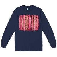 Navy valentines day leopard glitter brushstroke Long Sleeve Tee - Jasminsmagicworld
