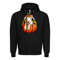 Black fall pumpkin lamb nancy cooper Zipper Hoodie - NancyCooperArtShop