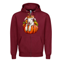 Fall Pumpkin Lamb Nancy Cooper Zipper Hoodie | Teevron