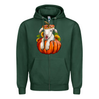 Sports Green fall pumpkin lamb nancy cooper Zipper Hoodie - NancyCooperArtShop