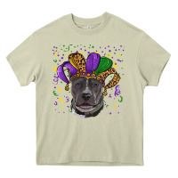 Mossy Mardi Gras Pitbull with Hat Heavy Core Tee - RanaPortraitStore
