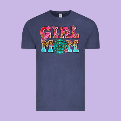 Girl Mom Vintage Tee Designed By Adodesignshop
