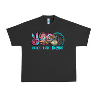 Pigment Black peace love racing Urban Heavy Tee - AdoDesignShop