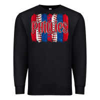 Black phillies baseball team spirit brushstrokes Premium Sweatshirt - Artiststas