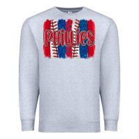 Heather Grey phillies baseball team spirit brushstrokes Premium Sweatshirt - Artiststas