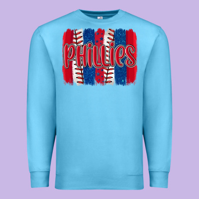 Phillies Baseball Team Spirit Brushstrokes Premium Sweatshirt Designed By Artiststas