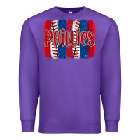 Purple phillies baseball team spirit brushstrokes Premium Sweatshirt - Artiststas