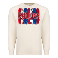 Sandshell phillies baseball team spirit brushstrokes Premium Sweatshirt - Artiststas
