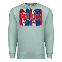 Seafoam phillies baseball team spirit brushstrokes Premium Sweatshirt - Artiststas