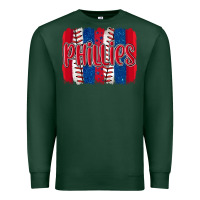 Sports Green phillies baseball team spirit brushstrokes Premium Sweatshirt - Artiststas