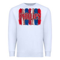 White phillies baseball team spirit brushstrokes Premium Sweatshirt - Artiststas