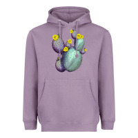 Lavender Opunthia Santa Rita Cactus Heavyweight Hoodie - LillyAllenDesigns