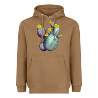 Toasted Coconut Opunthia Santa Rita Cactus Heavyweight Hoodie - LillyAllenDesigns