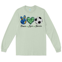 Matcha peace love soccer Long Sleeve Tee - BarkalooDesign