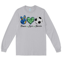 Moon Dust peace love soccer Long Sleeve Tee - BarkalooDesign