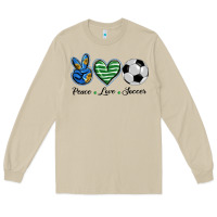 Mushroom peace love soccer Long Sleeve Tee - BarkalooDesign