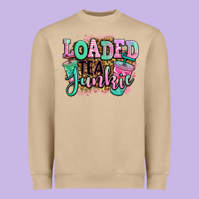Loaded Tea Junkie Heavyweight Sweatshirt Designed By Jasminsmagicworld