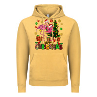 Vintage Mustard flamingo merry christmas Vintage Hoodie - AdoDesignShop