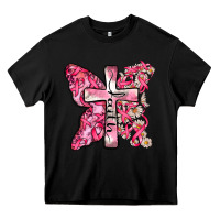 Black faith cancer cross Heavy Core Tee - Zillion Design Studio