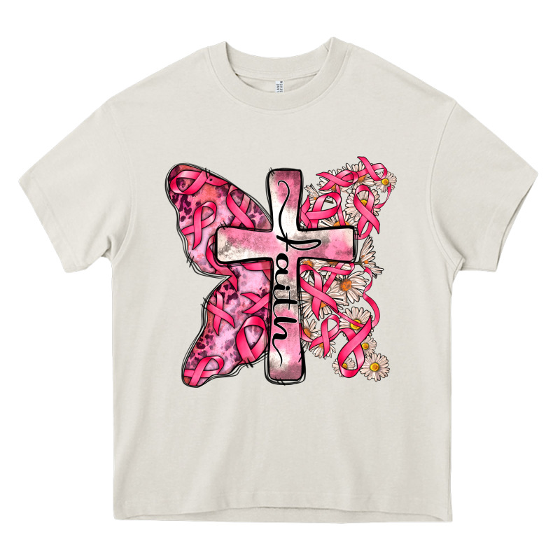Faith Cancer Cross Heavy Core Tee by Zillion Design Studio | Teevron