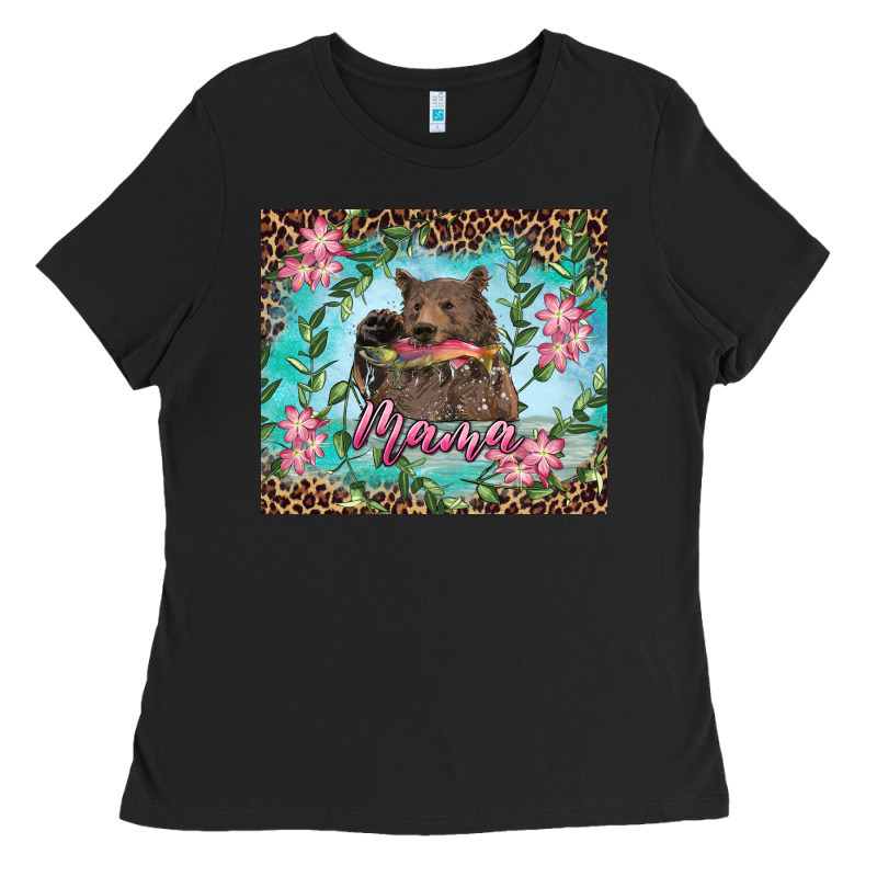 Mama Bear Haunting Fish Floral Ladies Tee by RanaPortraitStore | Teevron