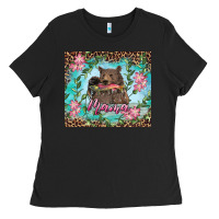 Black mama bear haunting fish floral Ladies Tee - RanaPortraitStore