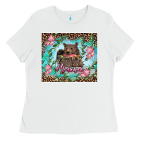 White mama bear haunting fish floral Ladies Tee - RanaPortraitStore