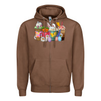 Chestnut Easter coffee cups Zipper Hoodie - NancyCooperArtShop