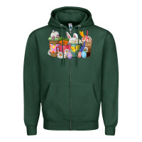 Easter Coffee Cups Zipper Hoodie | Teevron
