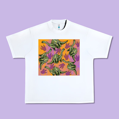 Dinosaur Brontosaurus Urban Heavy Tee Designed By Artiststas