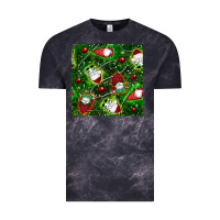 Cloud Black christmas gnomes seamless pattern Vintage Tee - BundleAndBundleShop