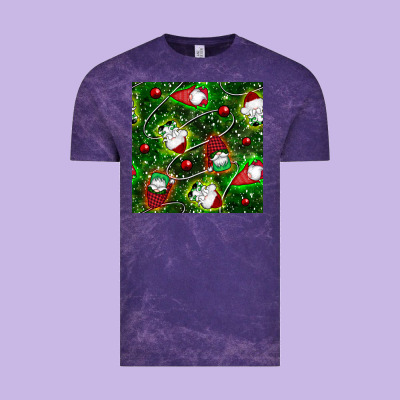 Christmas Gnomes Seamless Pattern Vintage Tee Designed By Bundleandbundleshop