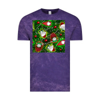 Cloud Purple christmas gnomes seamless pattern Vintage Tee - BundleAndBundleShop